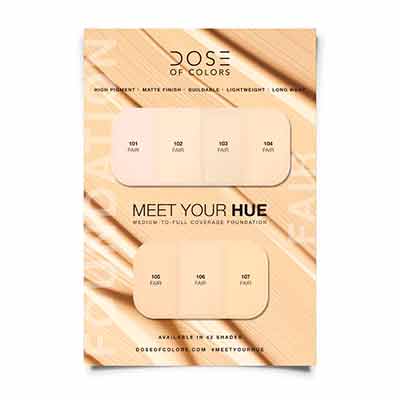 2 free dose of colors foundation sample cards - 2 FREE Dose Of Colors Foundation Sample Cards