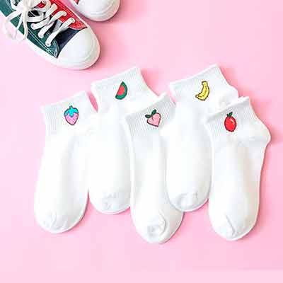free women short socks with colorful fruit - FREE Women short socks with colorful fruit