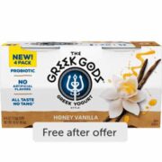 free 4 pack of greek gods yogurt 180x180 - FREE 4-pack of Greek Gods Yogurt