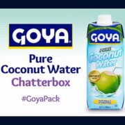 free goya pure coconut water chatterbox product pack 180x180 - FREE Goya Pure Coconut Water Chatterbox Product Pack