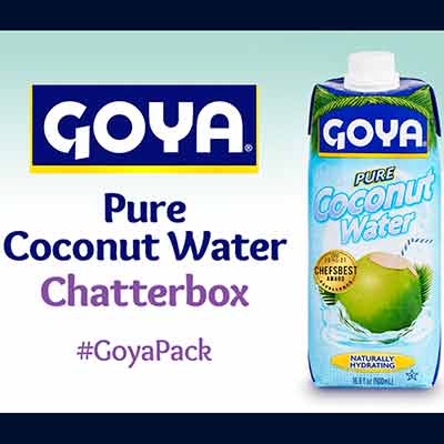 free goya pure coconut water chatterbox product pack - FREE Goya Pure Coconut Water Chatterbox Product Pack