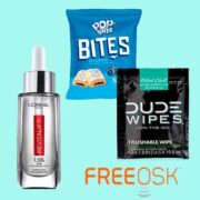 free loreal hyaluronic acid serum dude wipes mint chill and kelloggs pop tarts bites 180x180 - FREE L’Oreal Hyaluronic Acid Serum, DUDE Wipes Mint Chill and Kellogg’s Pop-Tarts Bites