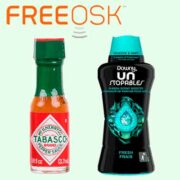 free tabasco sauce and downy unstopables in wash scent boosters 180x180 - FREE Tabasco Sauce and Downy Unstopables In-Wash Scent Boosters