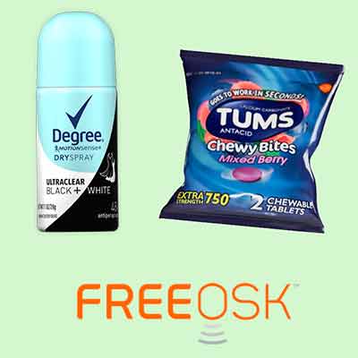 free tums chewy bites and degree spray antiperspirant - FREE TUMS Chewy Bites and Degree Spray Antiperspirant