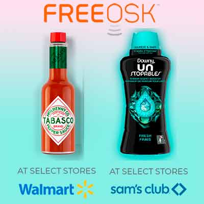 free tabasco sauce downy unsopables - FREE Tabasco Sauce & Downy Unstopables