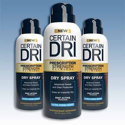 free certain dri clinical strength antiperspirant dry spray - FREE Certain Dri Clinical Strength Antiperspirant Dry Spray