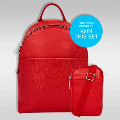 free ecco leather backpack phone bag set - FREE ECCO Leather Backpack & Phone Bag Set