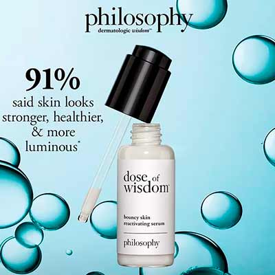 free philosophy dose of wisdom bouncy skin reactivating serum - FREE Philosophy Dose of Wisdom Bouncy Skin Reactivating Serum