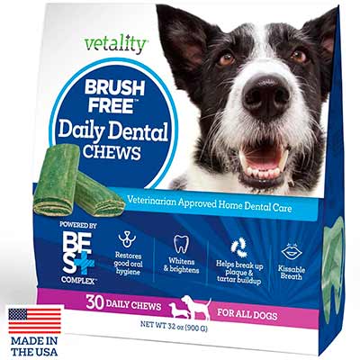 free vetality dog daily dental chews - FREE Vetality Dog Daily Dental Chews