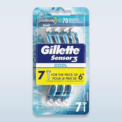 free gillette sensor3 cool mens disposable razor - FREE Gillette Sensor3 Cool Men's Disposable Razor
