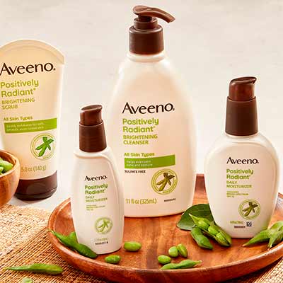 free aveeno positively radiant moisturizer scrub or cleanser - FREE Aveeno Positively Radiant Moisturizer, Scrub or Cleanser