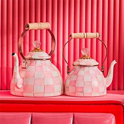 free mackenzie childs rosy check tea kettle - FREE MacKenzie-Childs Rosy Check Tea Kettle