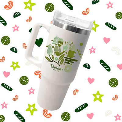 free panera illustrated tumbler with straw - FREE Panera Illustrated Tumbler with Straw