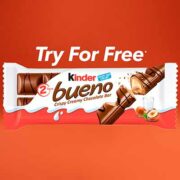 free kinder bueno milk chocolate hazelnut cream bar 180x180 - FREE Kinder Bueno Milk Chocolate & Hazelnut Cream Bar