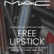 free mac powder kiss lipstick 2 180x180 - FREE MAC Powder Kiss Lipstick